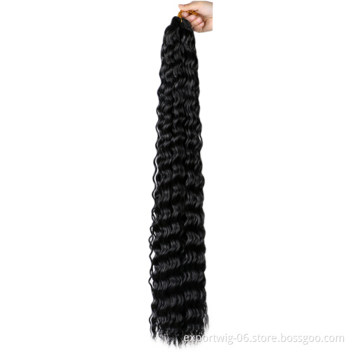 Long Water Wave Crochet Hair 30Inch Soft Synthetic Braiding Hair Goddess Braids Hair Afro Kinky Ombre Blonde Curly Extensions